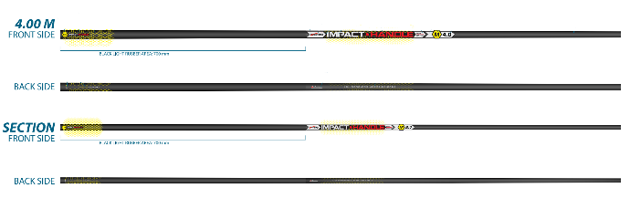Tubertini Landing Net Handle Impact 2,70mt/4,00mt